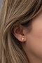 Heliophilia Silver Pendientes de Plata de Ley 925 con Oro Rosa y Circón